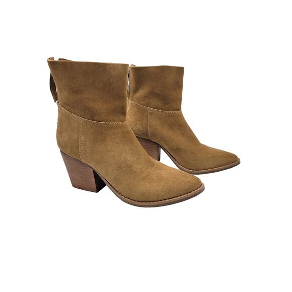 Matisse SOHO Brown Suede Ankle Boots Booties Boho Size 7.5 Trendy Minimalist - Picture 1 of 8